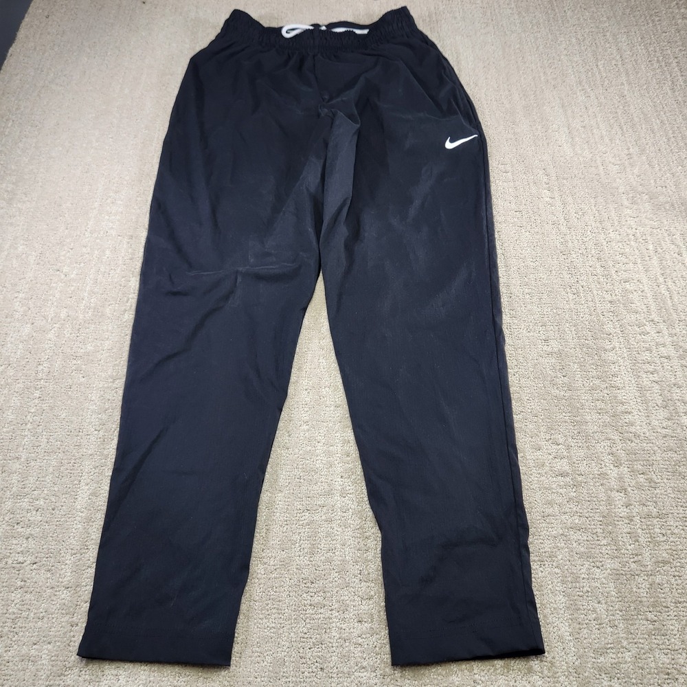 Nike Running Pants Men Large Club Woven Tapered Black Stretch Sweatpant
